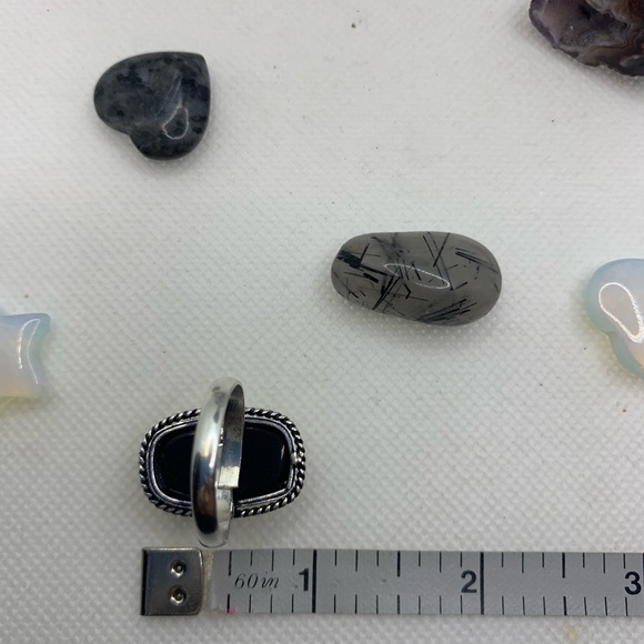 Comfort Curl Adjustable Ring, Yellow Australian Triplet w Dazzling Blue Accents - Picture 13 of 14